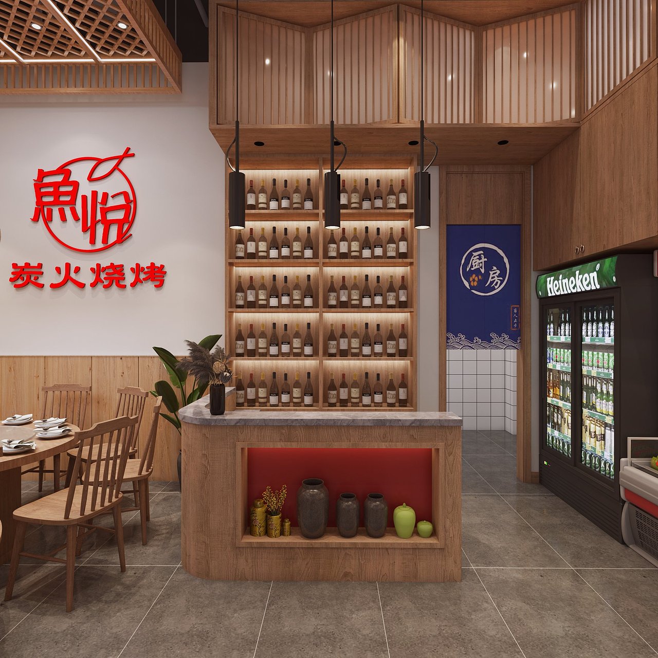 海鲜烧烤餐厅设计|仿佛置身于夏日闹市