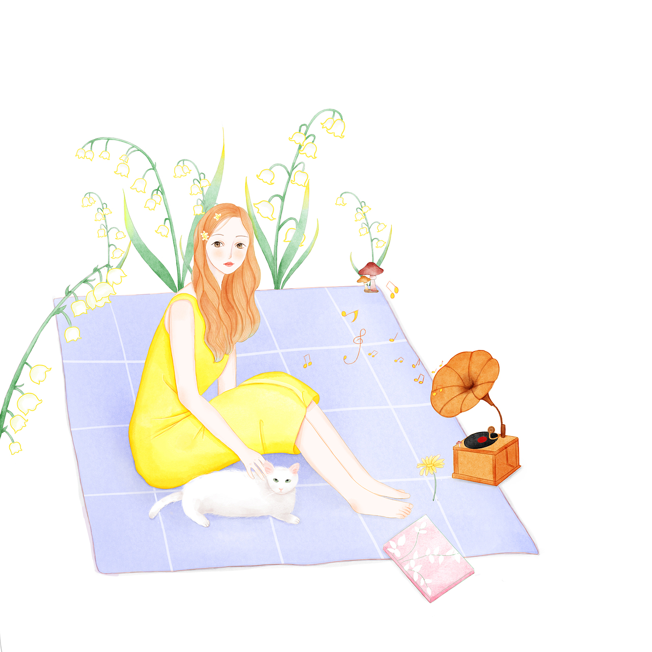 我和喵主子的悠闲下午（图ZMTU2NzE1MjY0） - 商业插画 - 站酷设计师铃子插画原创素材 - 站酷ZCOOL