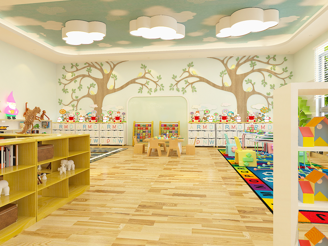 幼儿园课室隔断