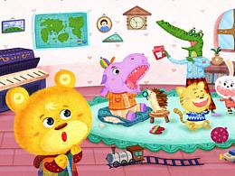 以前在知音漫客的童話繪上的兒童插畫稿子