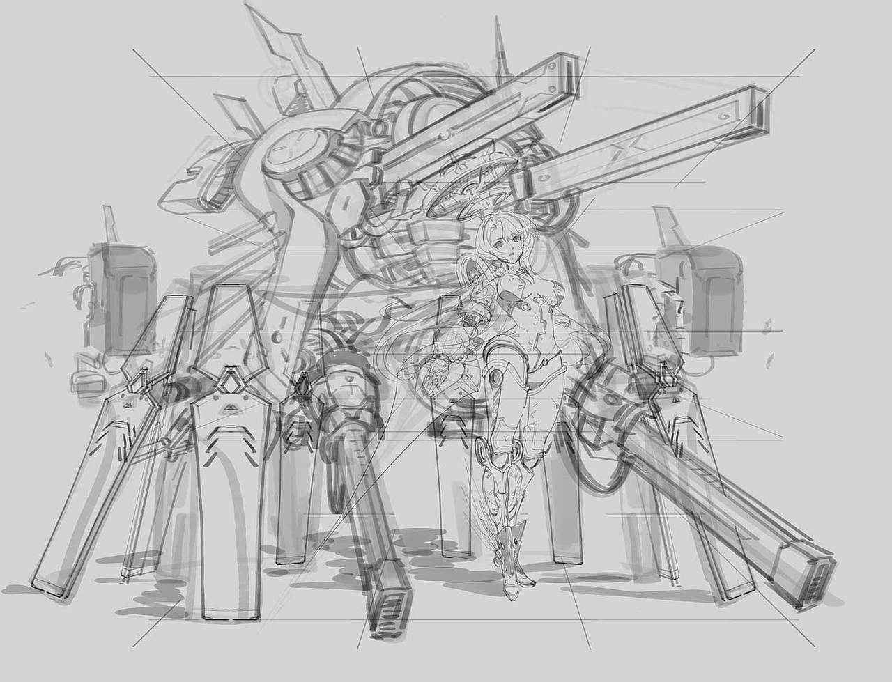 二次元立绘《机械少女》附过程（图ZMTk3OTQxODY4） - 商业插画 - 站酷设计师少侠一炷香ol原创素材 - 站酷ZCOOL