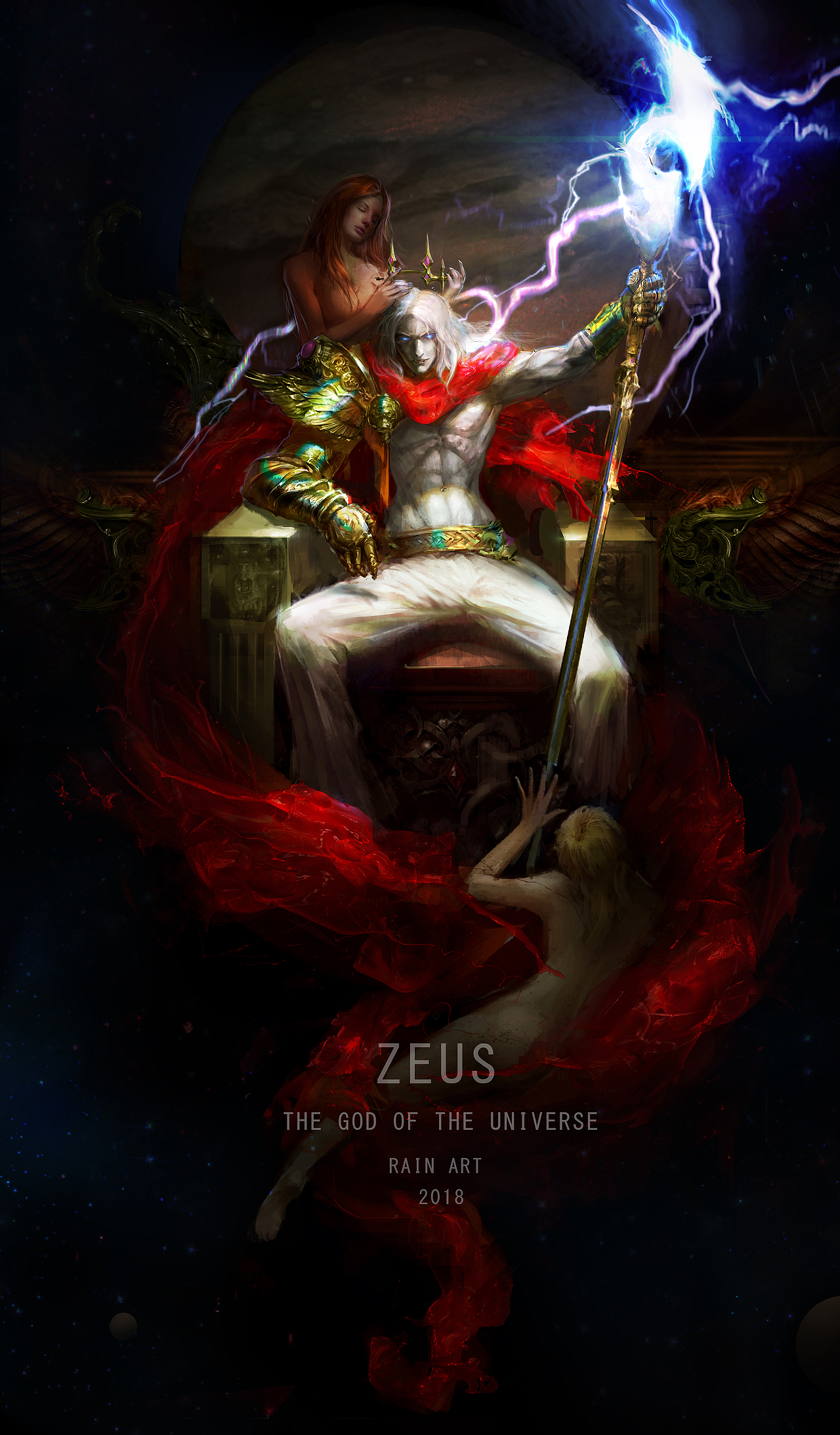 希腊神话系列-宙斯|插画|创作习作|雨绘rainart_原创作品-站酷zcool