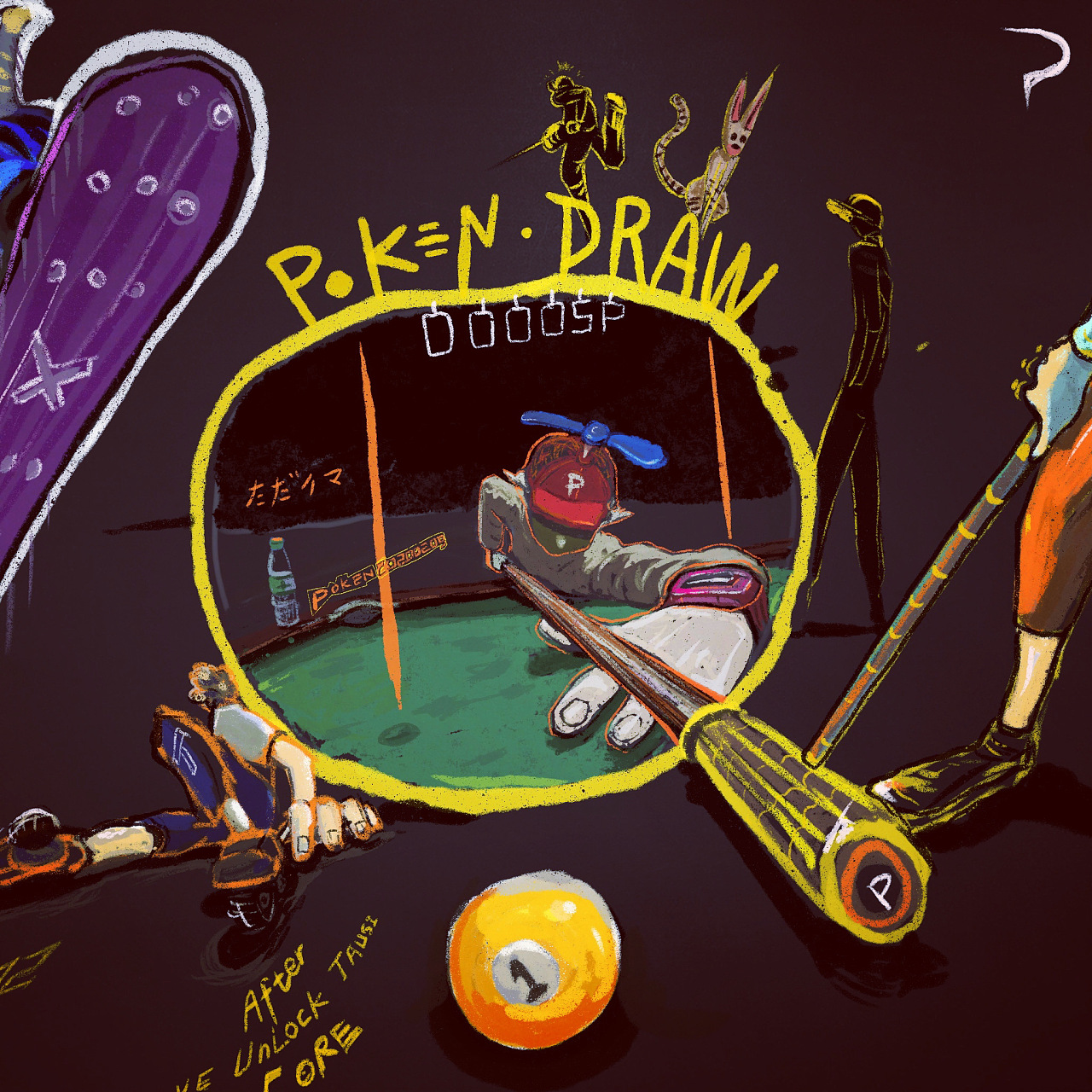 "这张可作为 hip-pop songの封面!"(对吧?我觉得.