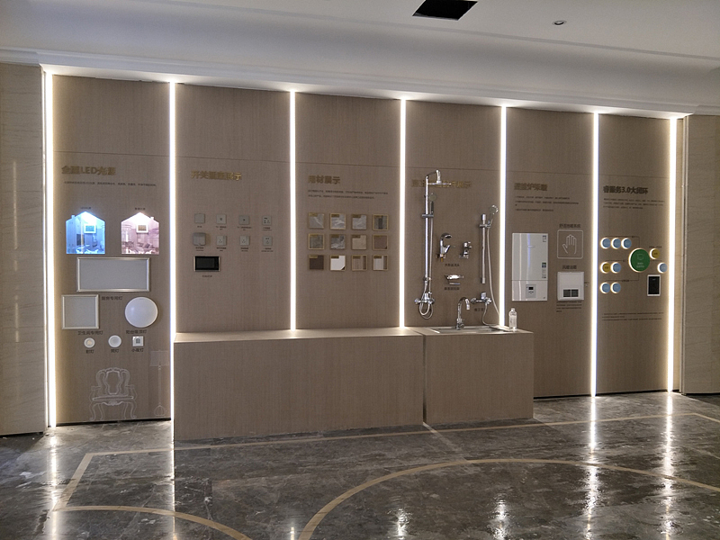 郑州工法展厅装修案例-万科龙堂地产工艺工法展厅设计
