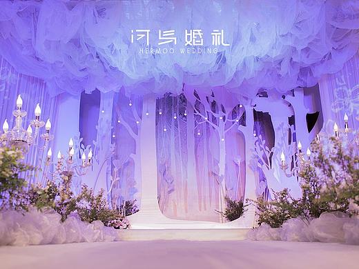 河马婚礼｜西式婚礼（紫色＋白色）