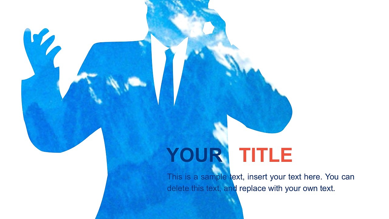 蓝色大气商务风通用ppt模板