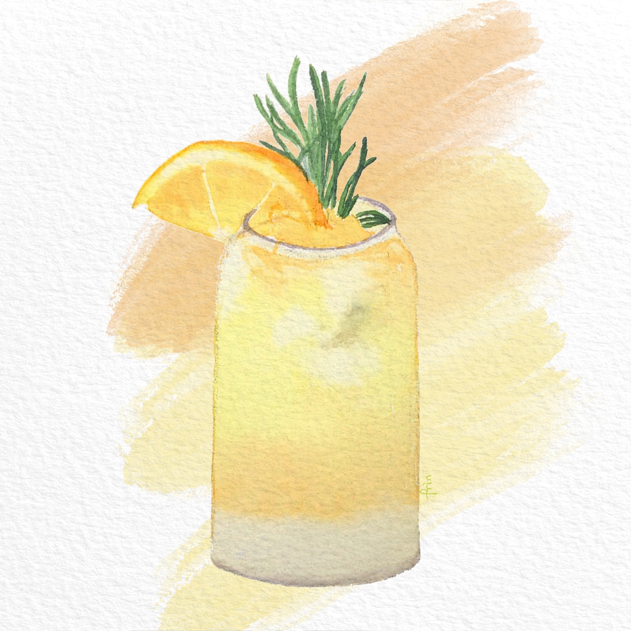夏日炎炎,喝杯冰沙吧-手绘水彩(临摹)|插画|创作习作|frin丫丫 - 临摹