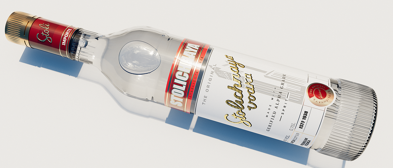 苏联红伏特加/Stalichnaya Vodka 包装效果图表现（图ZMjcyMTYzNjc2） - 包装 - 站酷设计师MidnightsSun原创素材 - 站酷ZCOOL