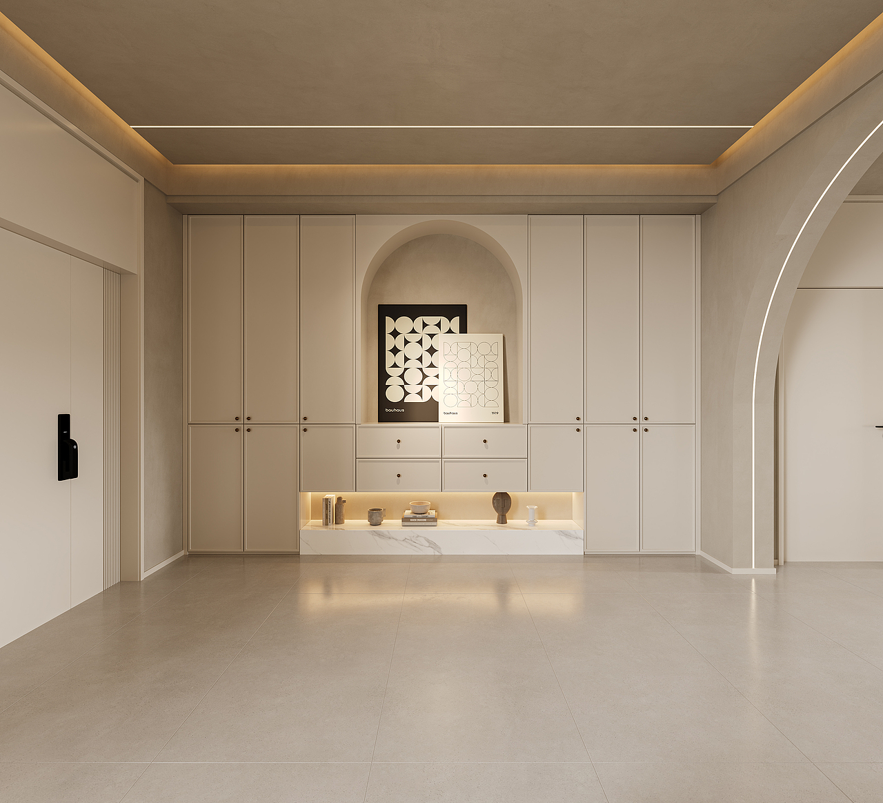 奶油侘寂风-效果图-合肥锦轩设计