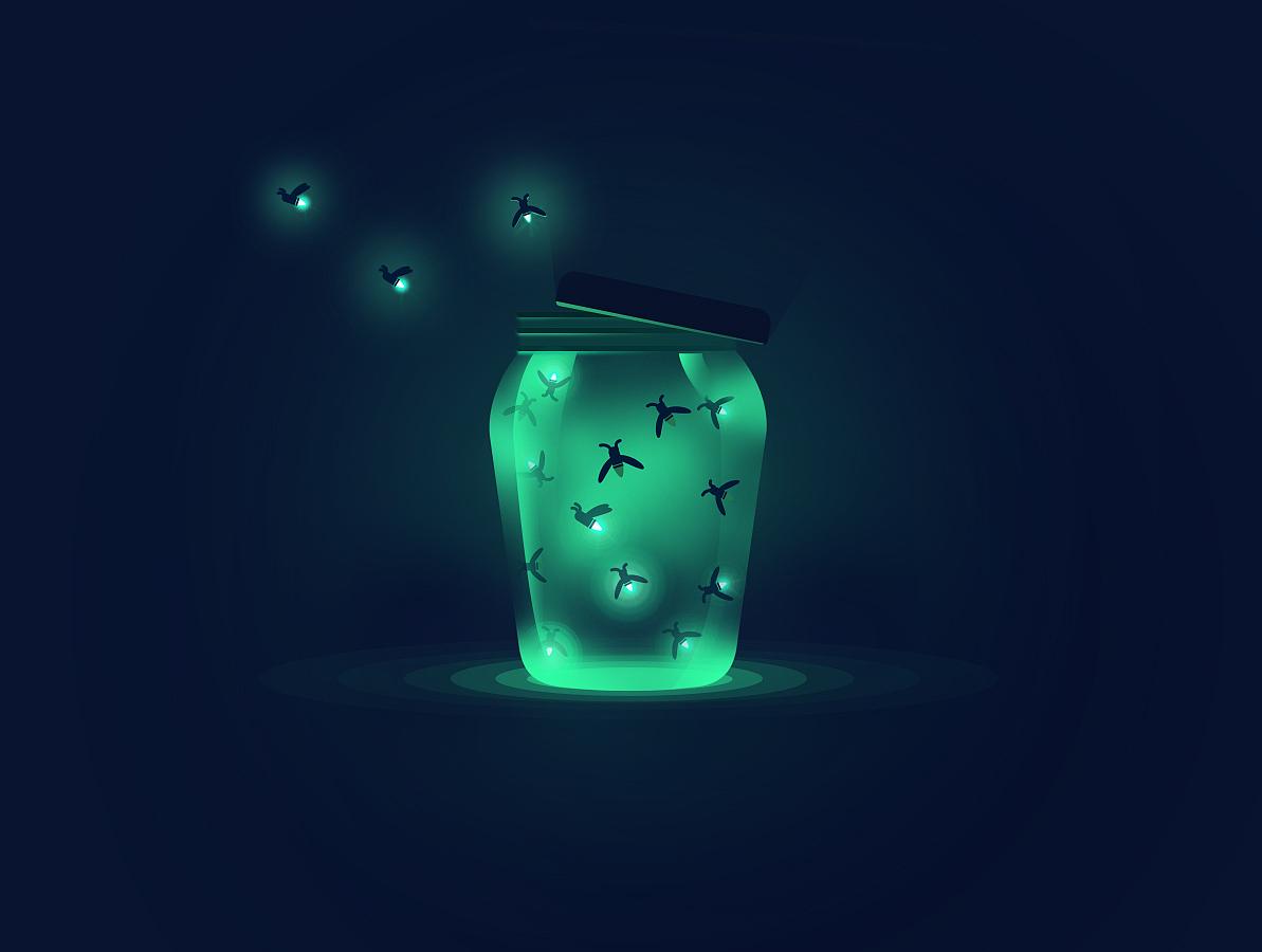 dribbble-光与影插画临摹