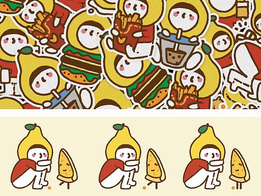 表情包 | 美食派送员梨阿梨（个人主页-ZNDgxMzc4NDQ=） - 网络表情 - 站酷设计师hooisok原创素材 - 站酷ZCOOL