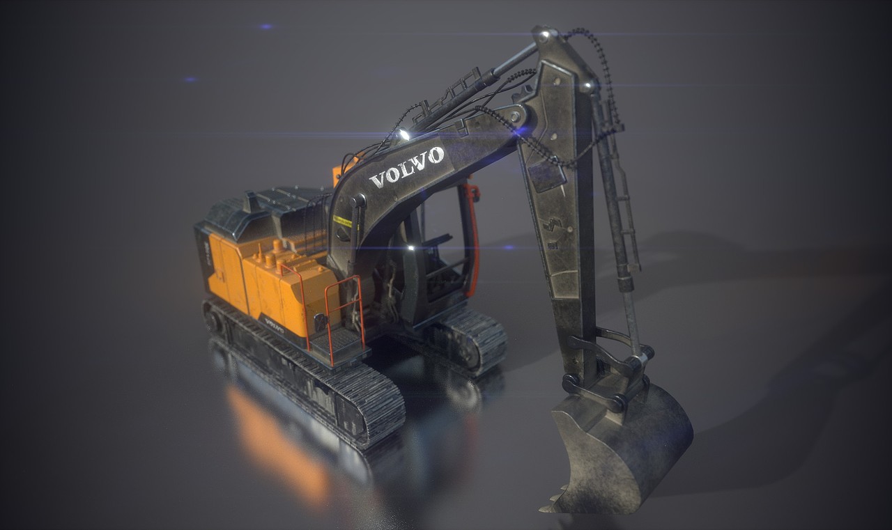 挖掘机建模练习（图ZMTc2NDA5MDYw） - 其他三维 - 站酷设计师AgJR原创素材 - 站酷ZCOOL