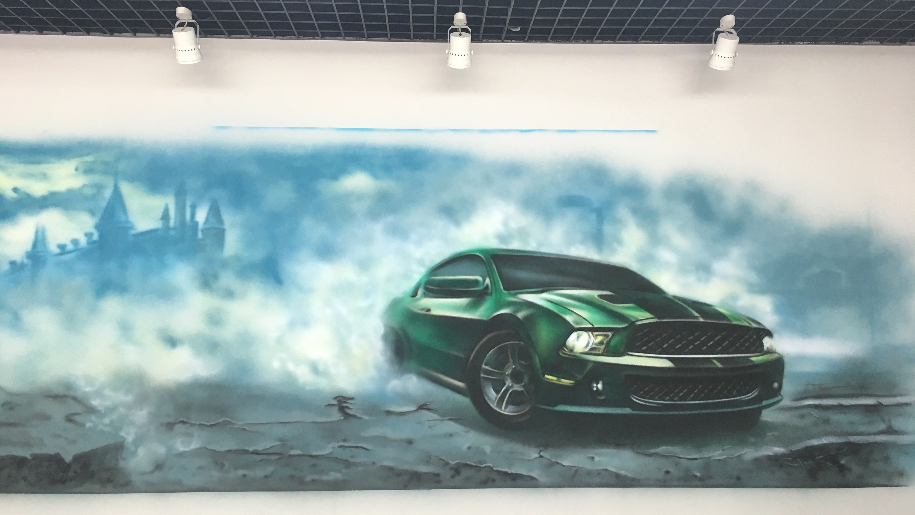 喷绘,丙烯|其他|墙绘/立体画|小杭哥手绘墙画 - 原创作品 - 站酷