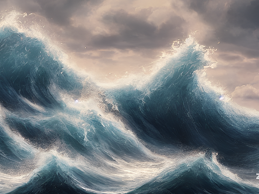 #AI創(chuàng)作實(shí)驗(yàn)室#烏云與海浪（個(gè)人主頁-ZNjI3MjkzNzI=） - AI作品 - 站酷設(shè)計(jì)師程相生原創(chuàng)素材 - 站酷ZCOOL