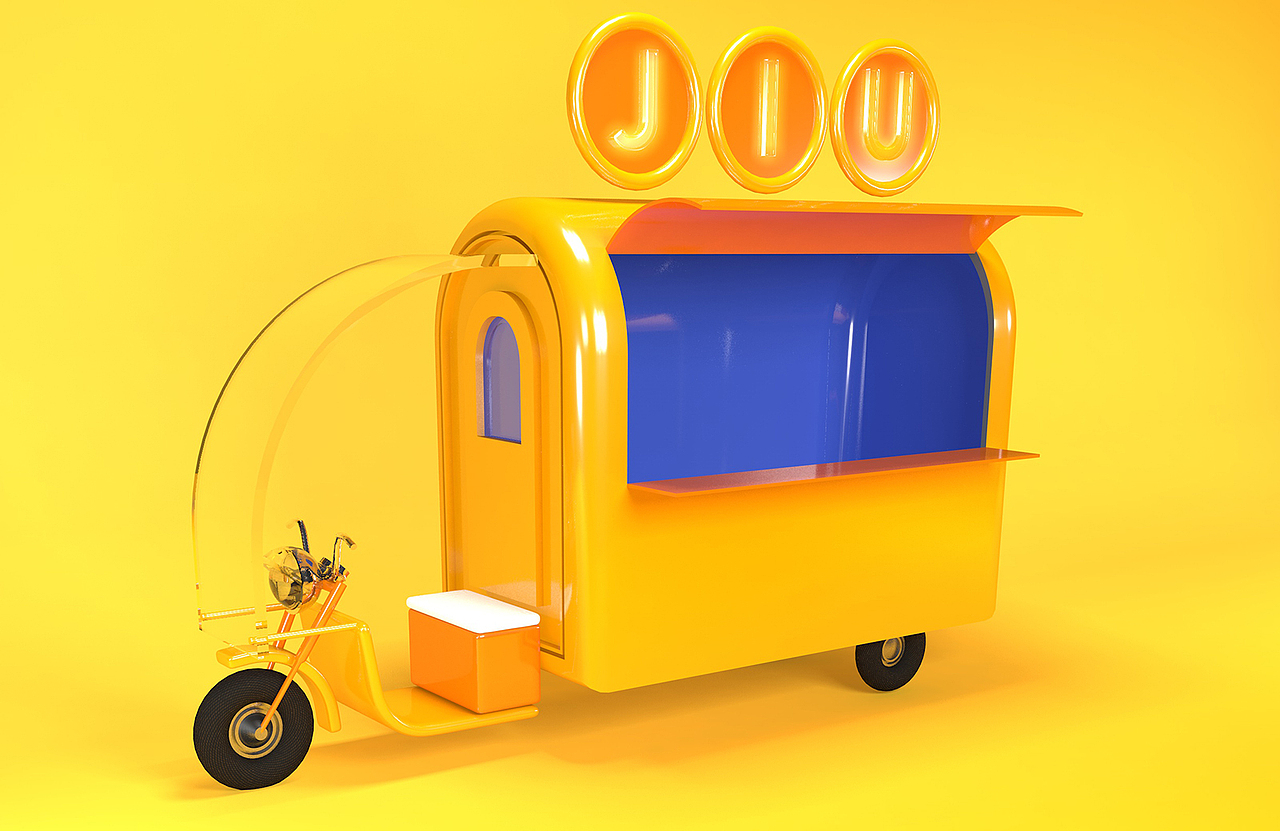 c4d小餐车~