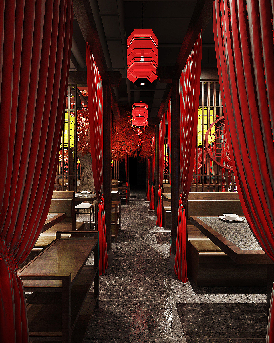 火锅店（图ZMTg0MTA1MzA4） - 家装设计 - 站酷设计师意一设计原创素材 - 站酷ZCOOL