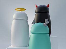 Miniso卡通保溫杯建模渲染