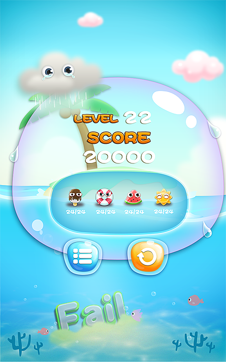 夏天清爽海洋风三消游戏（图ZMzAwMDM3MzI=） - 游戏UI - 站酷设计师旋转跳跃起灰原创素材 - 站酷ZCOOL