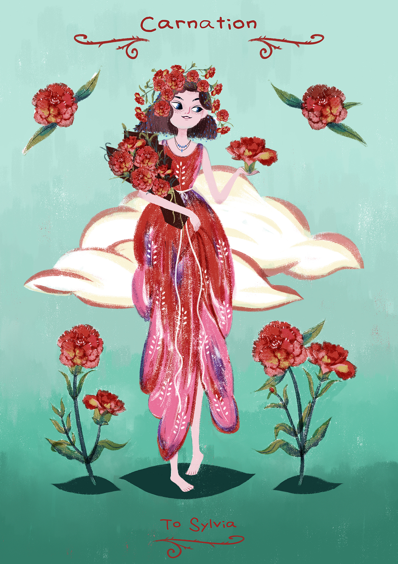 花卉拟人系列角色设计