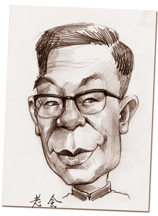 素描肖像漫画 文人漫像 大叔漫画似颜绘 肖像漫画培训