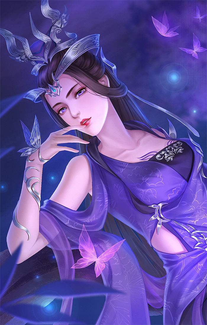 幽蝶舞（图ZMjMzODExMDk2） - 商业插画 - 站酷设计师夏之杪原创素材 - 站酷ZCOOL