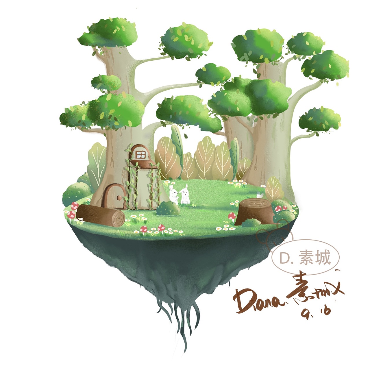 小岛练习|插画|儿童插画|diana00612 - 原创作品 - 站酷 (zcool)