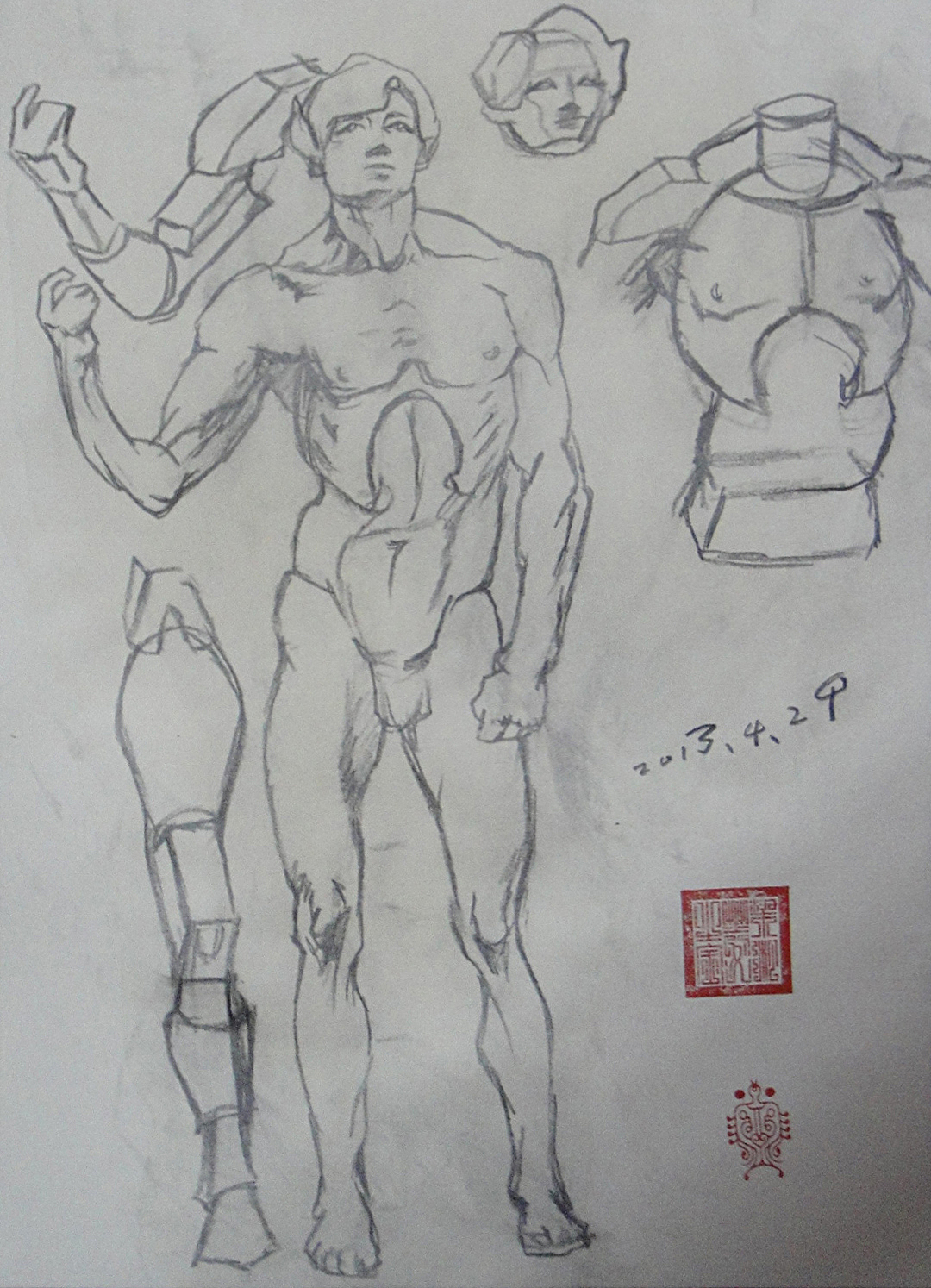 人体速写练习（图ZMjk3NDE4MTI=） - 绘画 - 站酷设计师玄瞻子宸硕钊瑀原创素材 - 站酷ZCOOL