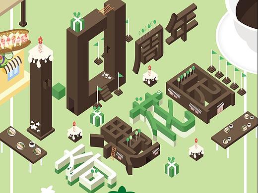 奇遇花园10周年店庆海报设计