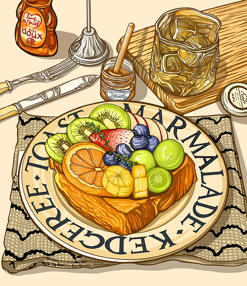 食物插画，超有食欲（图ZMzI3NTE2NzQ4） - 艺术插画 - 站酷设计师画画的卜卜原创素材 - 站酷ZCOOL
