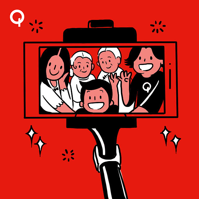 高通手机网络春节4G+推广插画设计