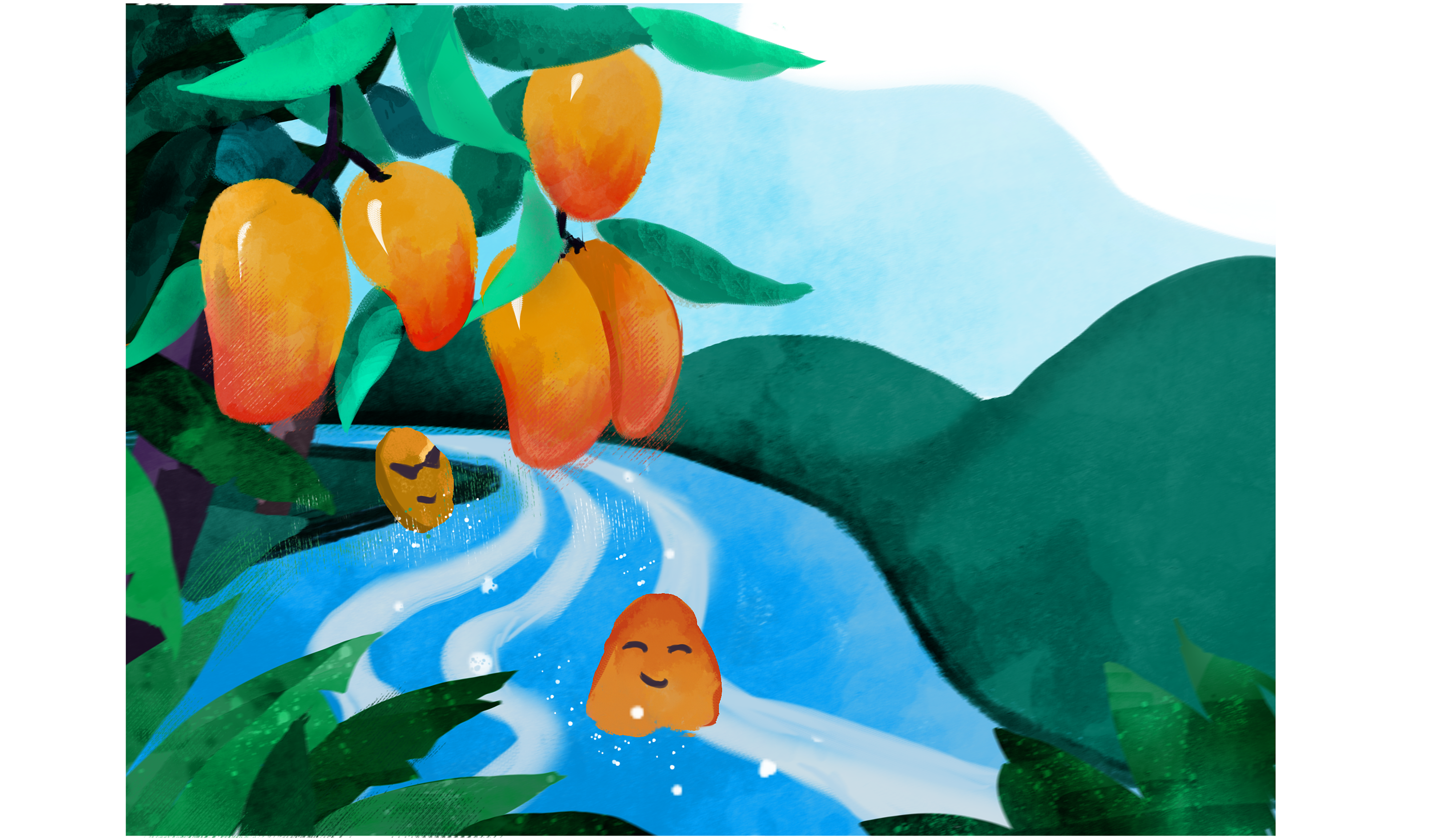 欢乐芒果|插画|插画习作|cobaltamani - 原创作品 - 站酷 (zcool)