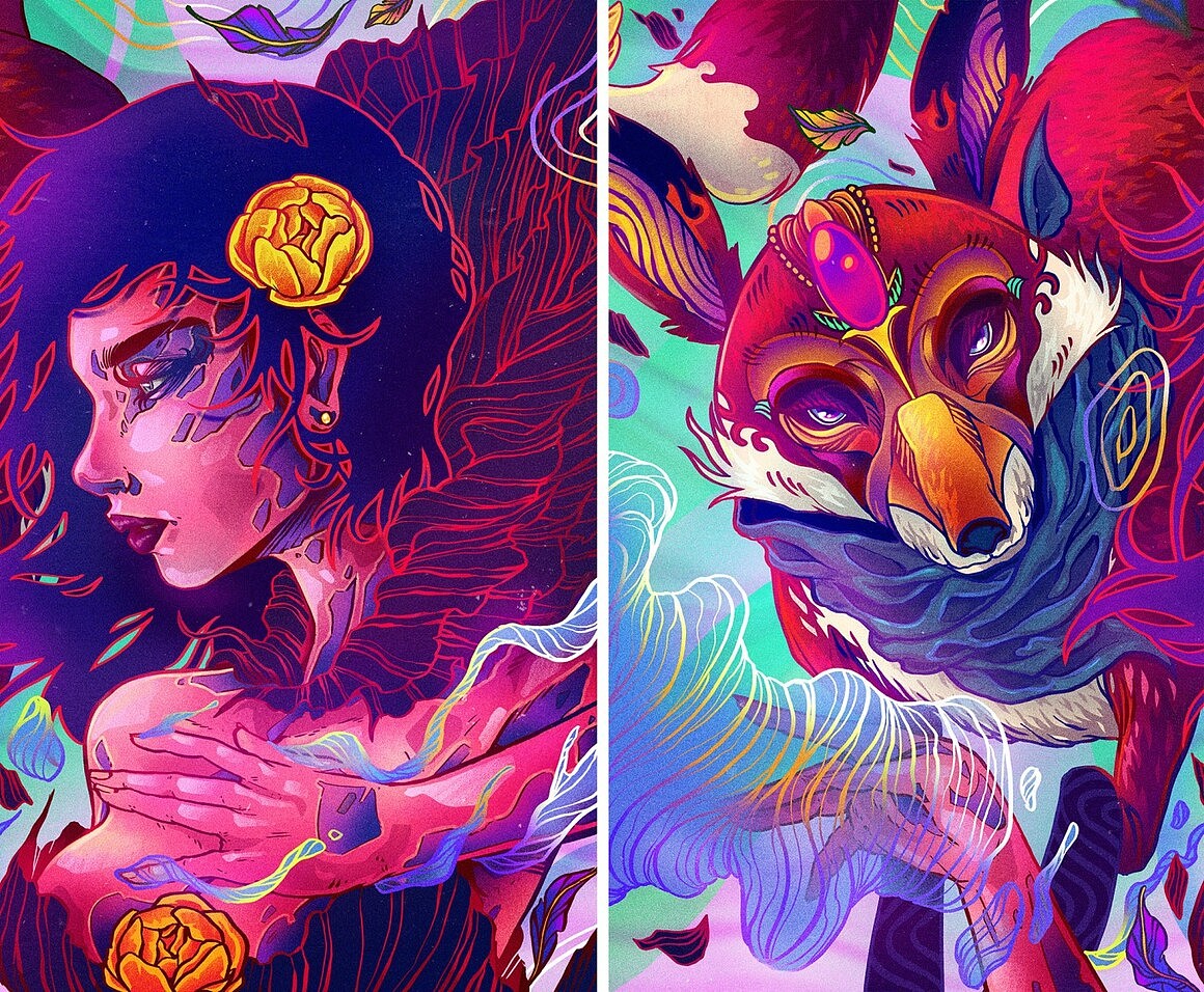 美式插画练习（图ZMjc2NjE0NzIw） - 概念设定 - 站酷设计师柴常芯原创素材 - 站酷ZCOOL