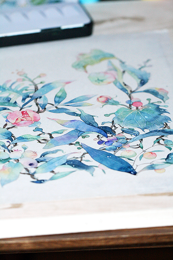 清凉~水彩教程书交稿啦（图ZODAxMjA0NTI=） - 商业插画 - 站酷设计师Mrs_Candy田原创素材 - 站酷ZCOOL