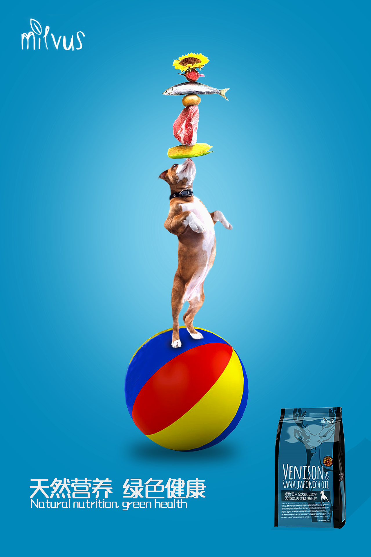 米鲁丝狗粮海报