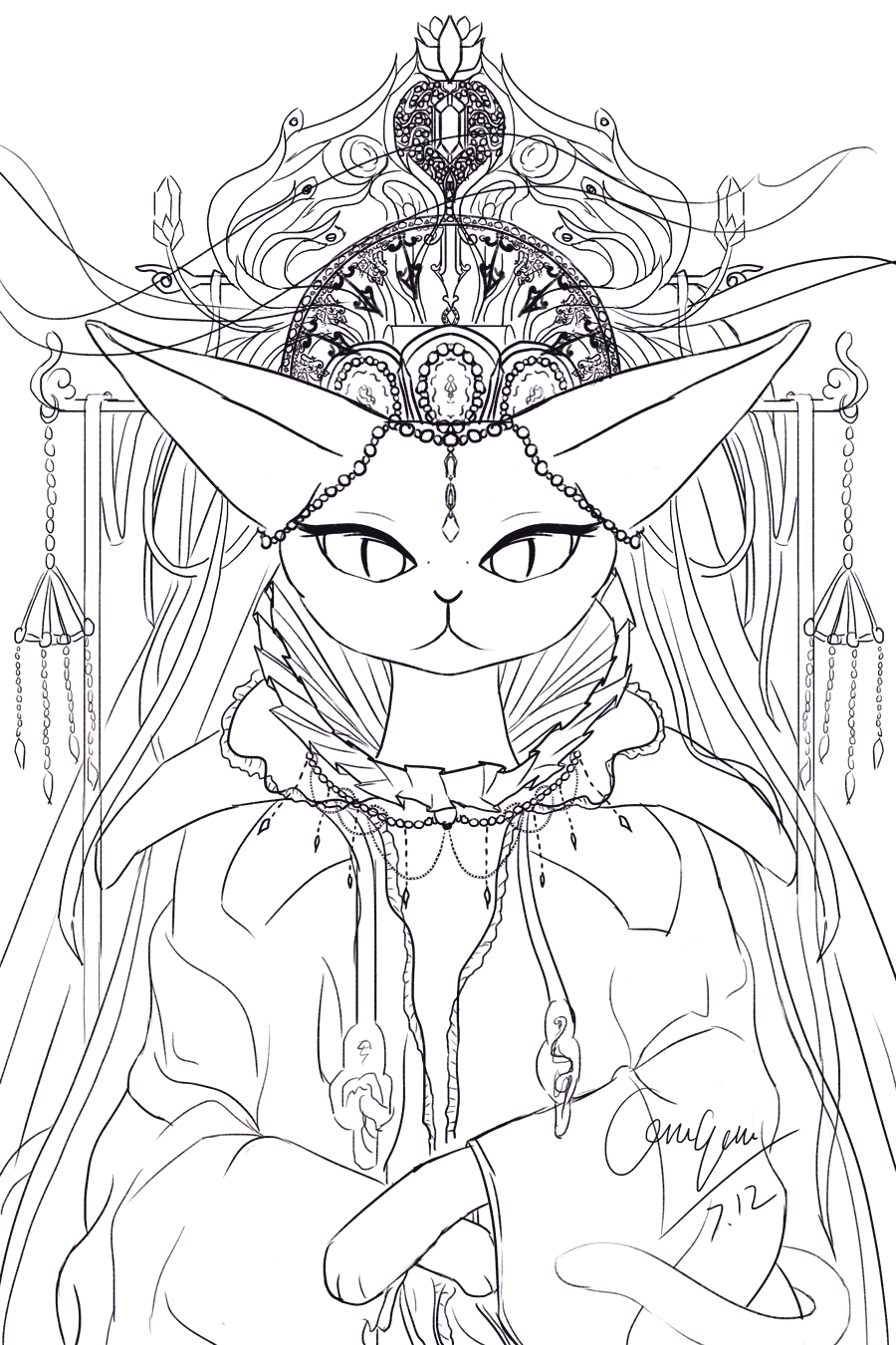 德文卷女王插画壁纸（图ZMjY1MjQyNTI0） - 商业插画 - 站酷设计师念球球QIUQIU原创素材 - 站酷ZCOOL