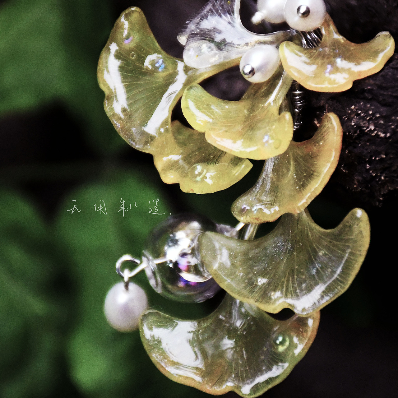 热缩片银杏发簪（图ZMjI2OTM0Mzky） - 首饰设计 - 站酷设计师无用工厂原创素材 - 站酷ZCOOL