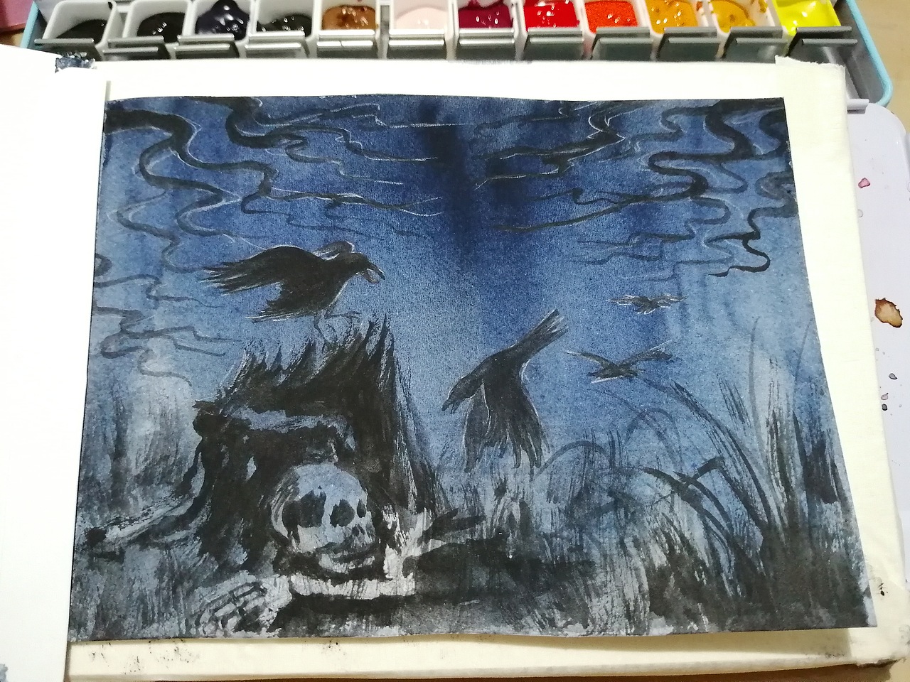 黑夜|纯艺术|绘画|芒草liu_原创作品-站酷zcool