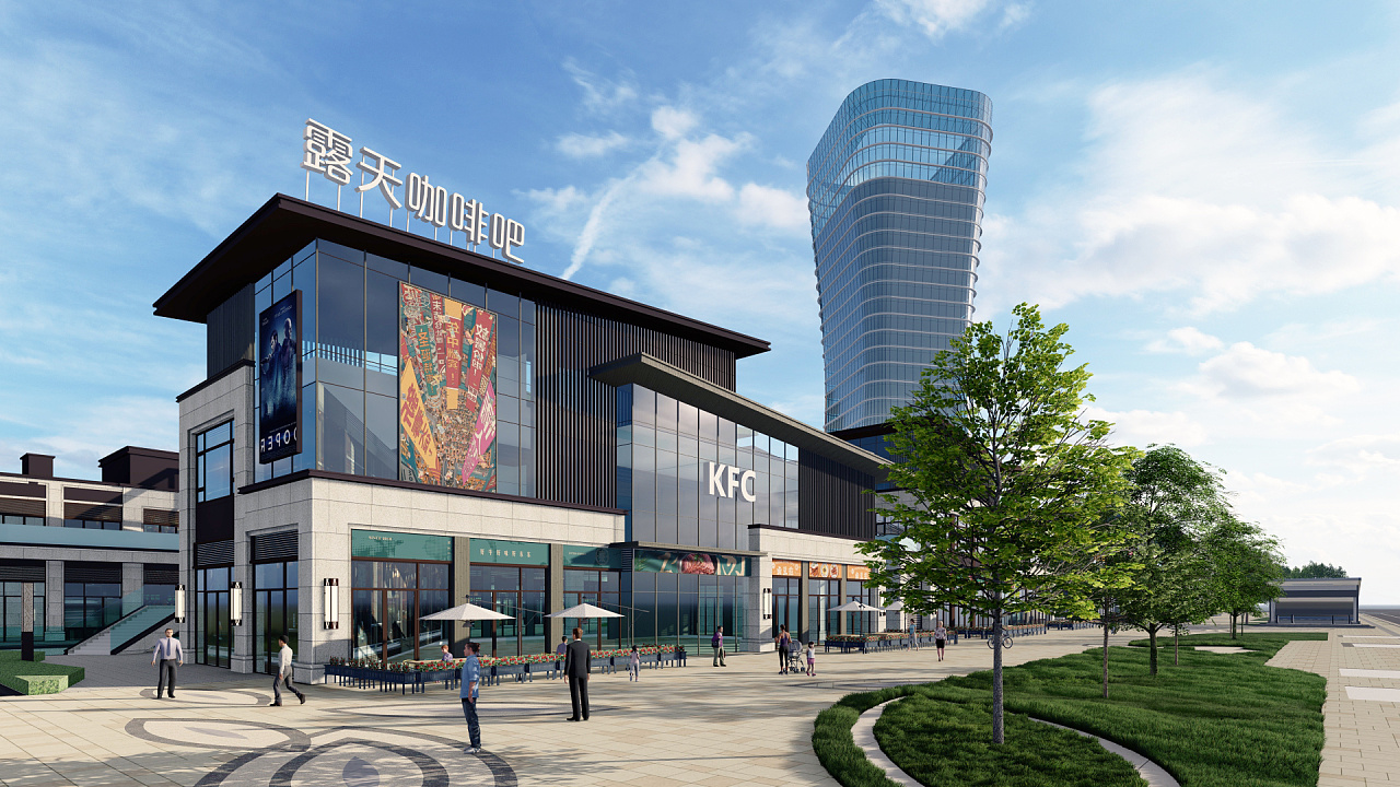 (虽然我感觉很麻烦,为了做广告位 把建筑的模型和效果图就一起做了