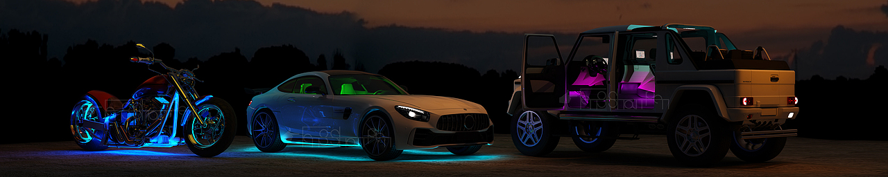 灯带渲染节日场景合集