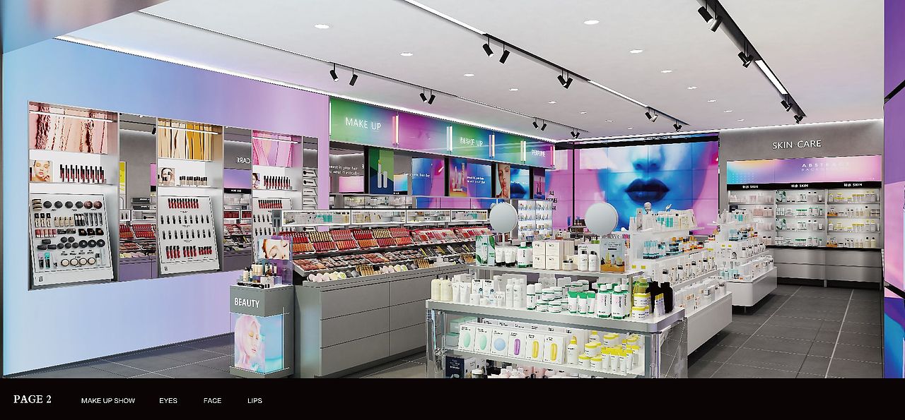 美妆时尚馆设计（图ZMzIzODQzNTUy） - 商业空间设计 - 站酷设计师柠檬汽水加块块冰原创素材 - 站酷ZCOOL