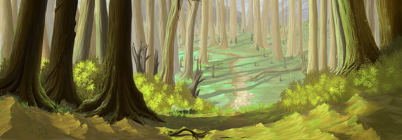 深林中（图ZNTA5MTc0OA==） - 商业插画 - 站酷设计师对流层漂浮原创素材 - 站酷ZCOOL
