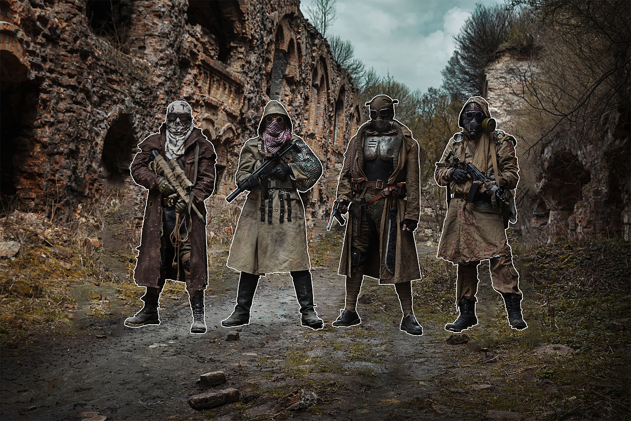 白描图,用的素材并不多,小元素随便都可以找到。