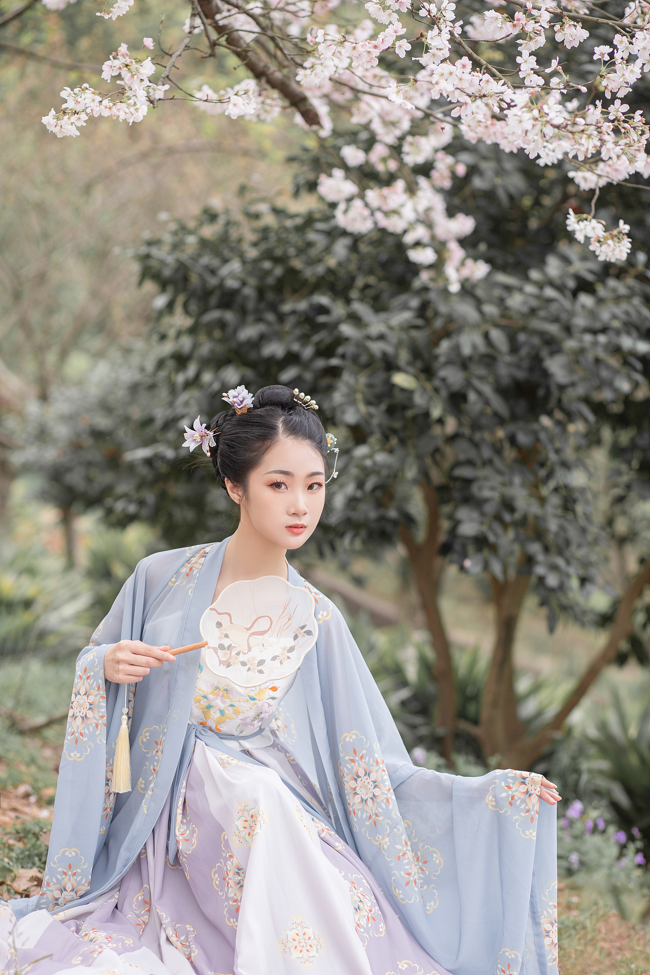 樱花汉服少女 蓝（图ZMjQ3NTMzOTg0） - 人像摄影 - 站酷设计师比克小魔王QAQ原创素材 - 站酷ZCOOL