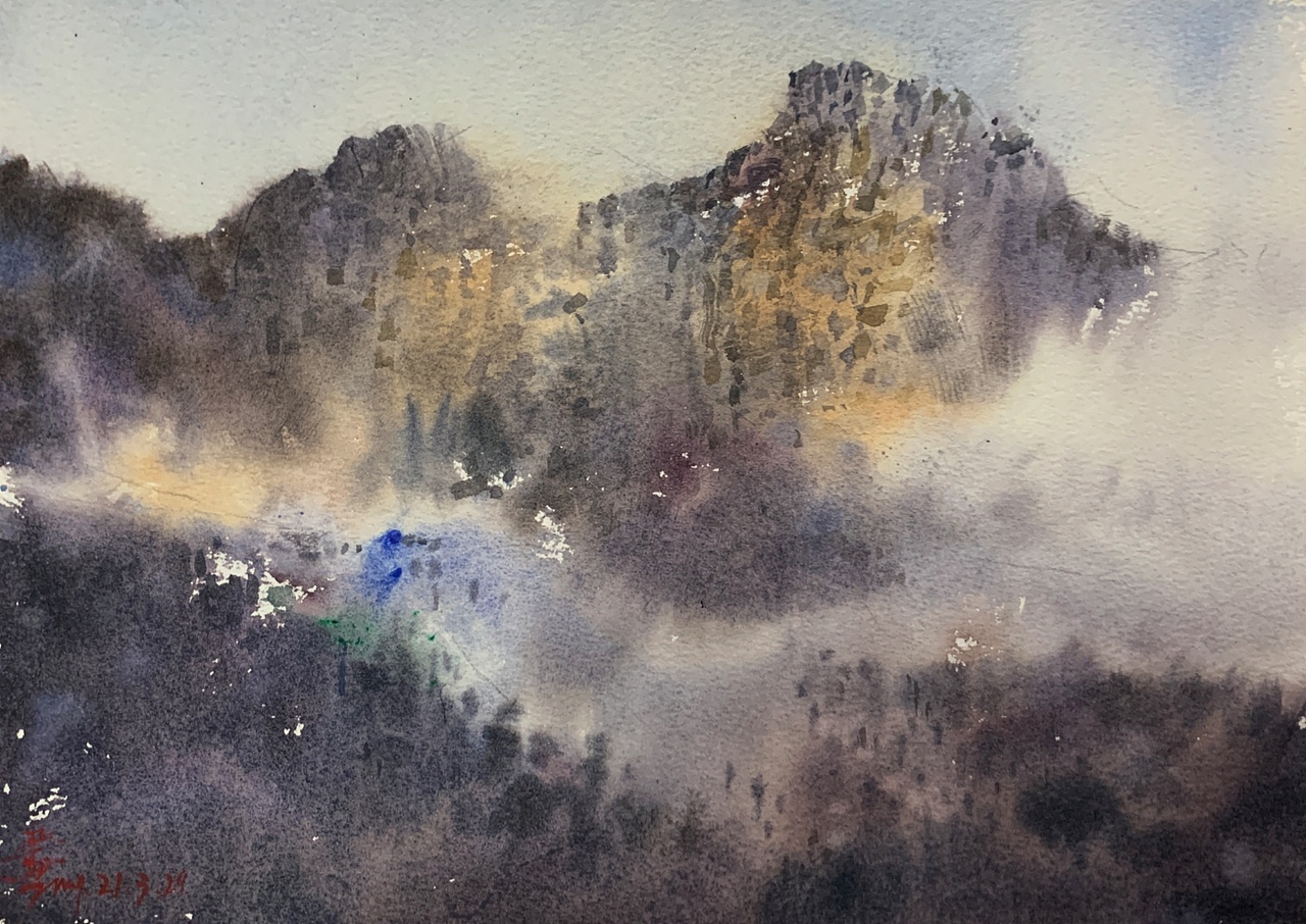 太行山系列水彩风景作品