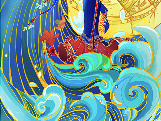 广西壮族神话故事——花山插画设计