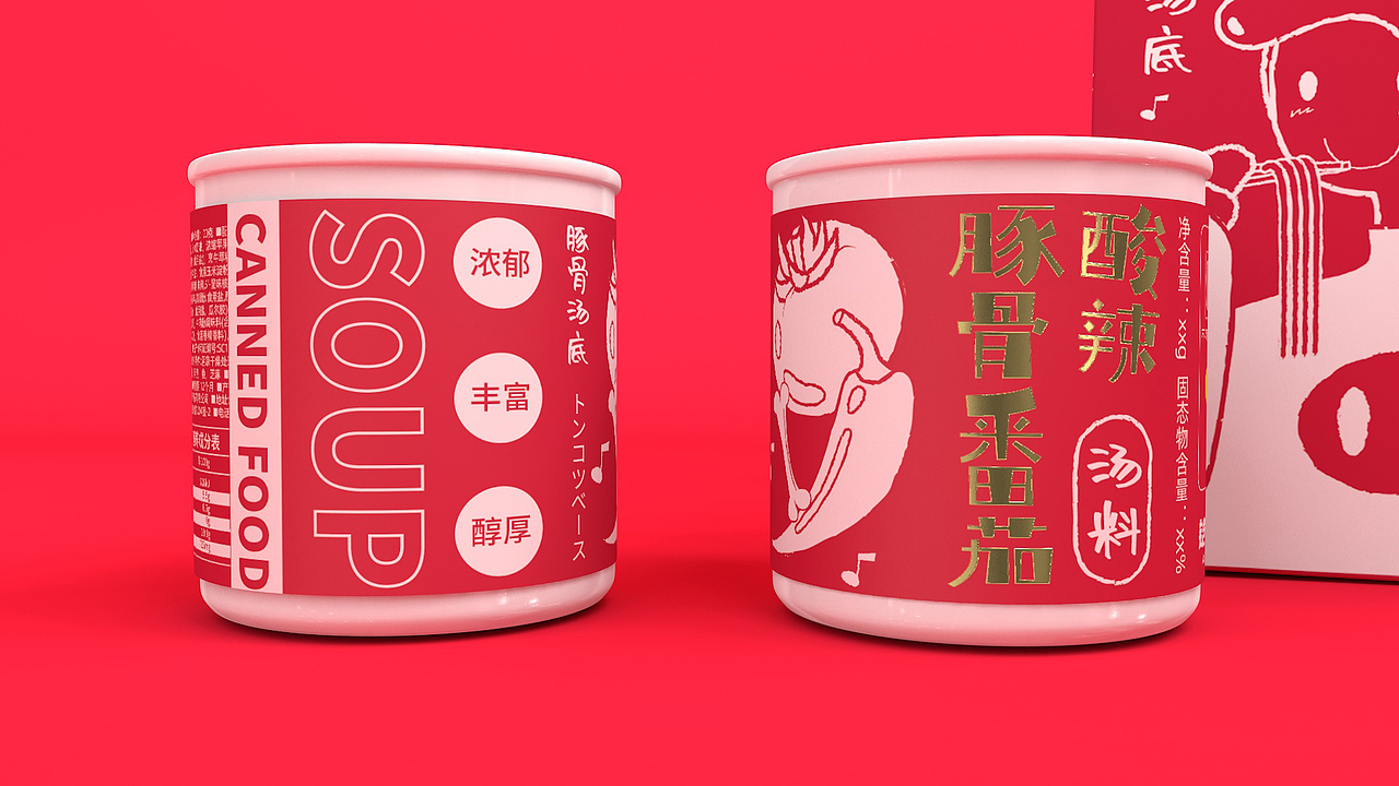 铠甲宝贝沾面包装设计
