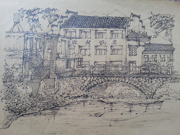 古镇风景速写 宏村写生（图ZMTQxOTQ3MjQ=） - 绘画 - 站酷设计师小晗儿青青草原创素材 - 站酷ZCOOL