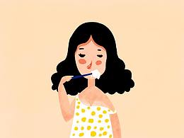 brush teeth girl