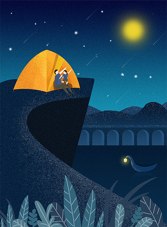 赏月（图ZMTAyODQ0ODY4） - 艺术插画 - 站酷设计师我有喵了原创素材 - 站酷ZCOOL