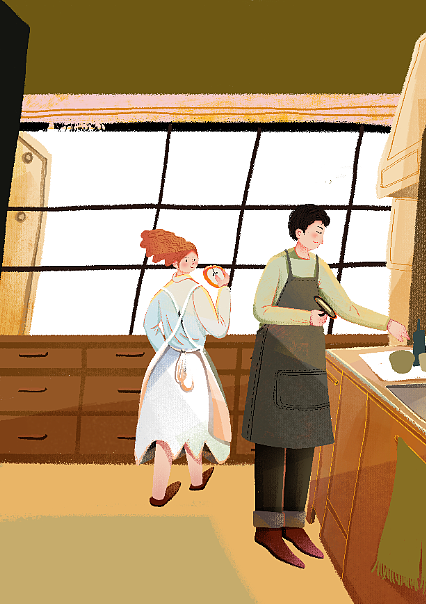 居家日记（图ZMjc0NDk1MzI4） - 创作习作 - 站酷设计师插画师拖把原创素材 - 站酷ZCOOL
